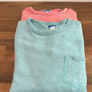J. Crew Men's Teal and Coral Sweatshirts